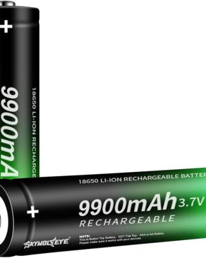 2-Pack 18650 Rechargeable Lithium Batteries – 3.7V, Button Top, Ideal for Flashlights, Headlamps, and More
