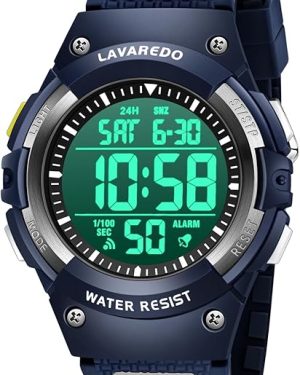Kids' Digital Outdoor Sports Watch – 50M Waterproof Chronograph with Alarm, Timer & Stopwatch – Multifunctional Wristwatch for Children and Teens (Ages 5-16, Fits 6.3"-9" Wrists) – Perfect Gift for Kids