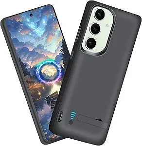 Sitong Battery Case for Samsung Galaxy S24+ (6.7"), 5000mAh Rechargeable Charging Case – Portable Extended Power Bank Cover, Doubles Battery Life, Compatible Only with Galaxy S24+ (Not S24 or S24 Ultra) – Black