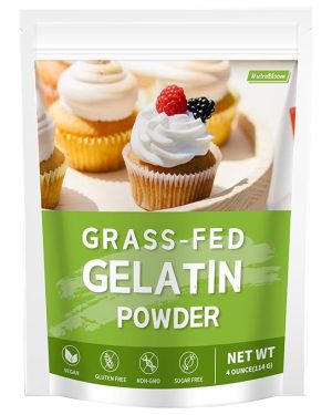 Concise & Clear: NutraBloom Premium Unflavored Gelatin Powder, 4 oz – Versatile Beef Gelatin for Baking, Cooking & Homemade Treats