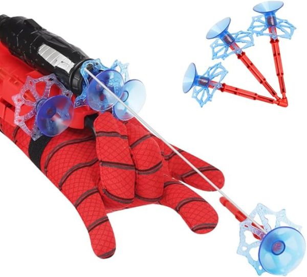 Spider Web Shooter Gloves – Superhero Wrist Launcher Toy, Fun Educational Playset for Kids, Perfect for Parties, Cosplay, and Gifts