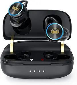 Monster Clarity 101Plus AirLinks Wireless Earbuds – Bluetooth 5.3 in-ear headphones featuring deep bass stereo sound, long-lasting 28-hour playtime with charging case, water-resistant design, and perfect for sports and active lifestyles.
