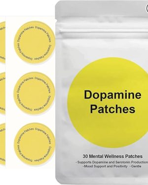 Dopamine Support Patches | Vegan Mood & Motivation Boost | Daily Mental Wellness Formula | Plant-Based, 30-Count Pack