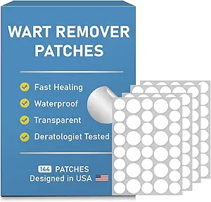 Wart Remover Patches – Fast-Acting, Hydrocolloid Waterproof Skin Stickers Suitable for All Skin Types, Gentle for First-Time Users