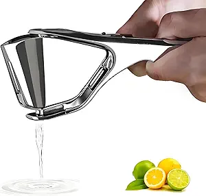 Heavy-Duty Stainless Steel Lemon Squeezer – Maximum Juice Extraction, Fold-Flat Handheld Citrus Juicer