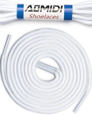2 Pairs of Round Athletic Shoelaces – Durable Replacement Laces for Boots, Sneakers, and Various Shoe Types