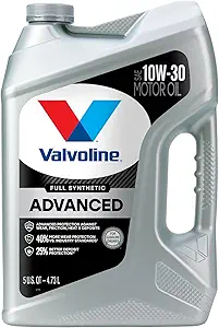 Valvoline Advanced Full Synthetic Motor Oil, SAE 10W-30, 5 Quart