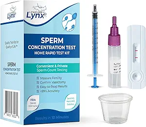 Men’s Fertility Test Kit – At-Home Sperm Count Testing – Simple, Private, and Fast Semen Analysis – Check Normal vs. Low Sperm Count with Easy-to-Use SpermCheck Kit