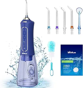 5 Cleaning Modes & 5 Jet Tips – Customize your flossing for sensitive gums, braces, or deep cleaning