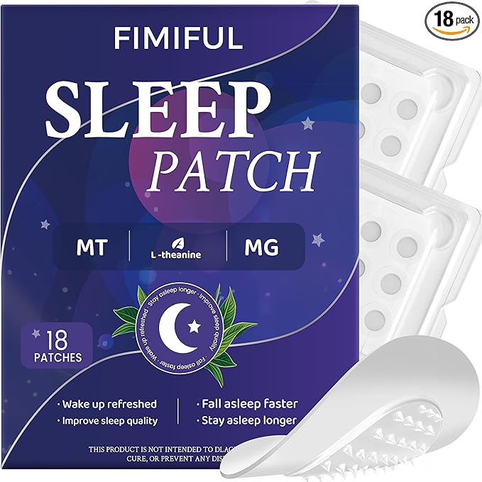 Sleep Patches with Melatonin – Microdart Patches for Adults with Magnesium Glycinate & L-Theanine – Long-Lasting Nighttime Sleep Support, Relax & Wake Up Refreshed – 18-Pack for Men & Women