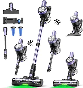 Cordless Stick Vacuum Cleaner – 46KPa Suction, 55-Min Runtime