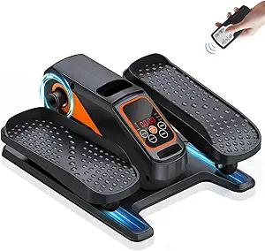 Electric Under-Desk Elliptical Machine – Quiet & Portable Seated Pedal Exerciser for Seniors and Adults, with Remote Control, 15 Adjustable Speeds & 5 Auto Modes – Ideal for Use While Sitting