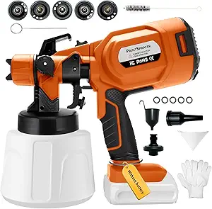 Cordless Paint Sprayer for Dewalt 20V Max (Battery Not Included) – Handheld Electric Spray Gun for Home, Garden, Walls, Furniture, Cabinets, and Decorative Projects