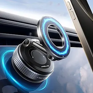MRGLAS 2026 Upgraded 360° Adjustable Magnetic Car Phone Holder – Strong Suction Cup Mount with 98lbs Magnetic Grip, Compatible with iPhone 17 & Other Smartphones – Perfect Car & Truck Accessory for Men and Women