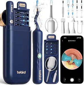 Bebird Earsight Plus D39R Ear Wax Removal Tool with Camera – FSA & HSA Eligible | Flexible Otoscope Ear Cleaner with Visual Pick, Tweezers, and Family Ear Cleaning Kit