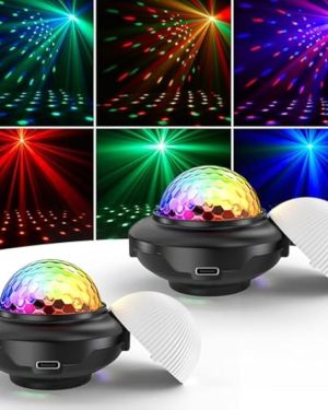 Rechargeable Rotating Disco Ball with Strobe Effects – Battery-Powered DJ Party Light for Home, Weddings, Bars, and More.