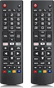 Pack of 2 Universal Replacement Remote Controls for LG Smart TVs – Compatible with All LG Smart TV Models