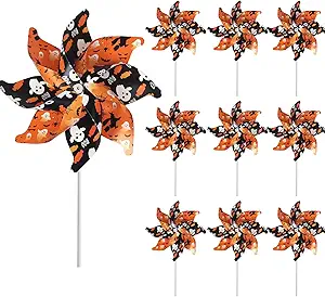 10-Pack 15.35-Inch Halloween Windmills – Outdoor & Indoor Decorations