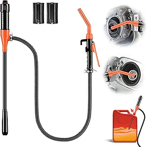 Portable 3GPM Electric Fuel Transfer Pump – Battery-Powered Siphon Pump with Adjustable Flow Nozzle for Gasoline, Oil, Water, and Car Gas Cans