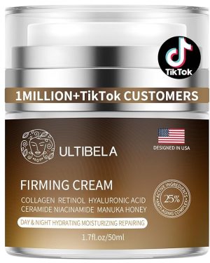 Tighten & Lift Neck Cream – Deep Hydration Firming Cream with Retinol, Collagen & Honey – Anti-Aging Moisturizer for Face, Neck & Décolleté – 1.7 fl. oz – For Women & Men