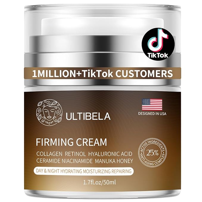 Tighten & Lift Neck Cream – Deep Hydration Firming Cream with Retinol, Collagen & Honey – Anti-Aging Moisturizer for Face, Neck & Décolleté – 1.7 fl. oz – For Women & Men