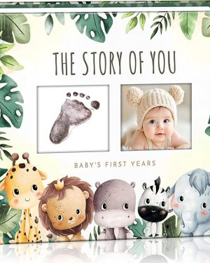 Baby Memory & Milestone Scrapbook – Keepsake Photo Album for Boys & Girls – Gender-Neutral Gift & Registry Essential