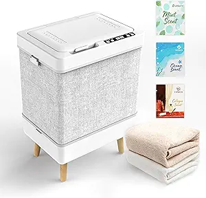 35L Foldable Towel Warmer Bucket – Spacious and convenient, this foldable towel warmer can easily fit 3 large towels or 2 bathrobes. Features rapid heating, a one-piece space-saving design, and a high-temperature indicator for safety. ETL certified for reliable performance.