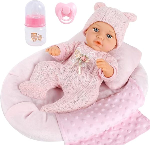 12-Inch Baby Doll Set for Toddlers – Newborn Girl Doll with Clothes & Accessories
