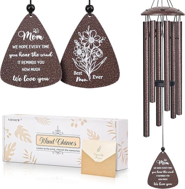 Happy Birthday Gift for Mom – 32” Wind Chimes, Thoughtful Birthday Present from Son