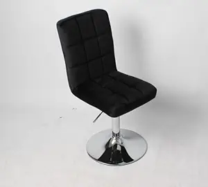 Blake Counter Height Bar Stool – 26" Seat, Upholstered with Back, 360° Swivel, Metal Legs (Set of 1)