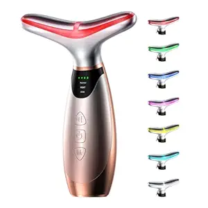 💎 Option 1 – Concise and Polished (for listings or packaging): 7-Color LED Facial Massager – Red Light Therapy Face & Neck Device with 113°F Heating and Vibration for Firming, Lifting, and Rejuvenating Skin
