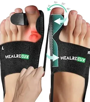 Bunion Corrector for Men & Women – Big Toe Straightener & Splint Brace for Hallux Valgus Relief, Day & Night Bunion Support
