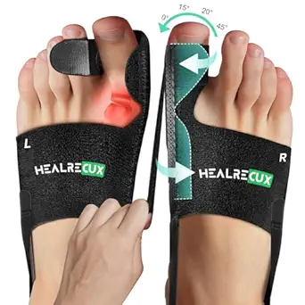 Bunion Corrector for Men & Women – Big Toe Straightener & Splint Brace for Hallux Valgus Relief, Day & Night Bunion Support