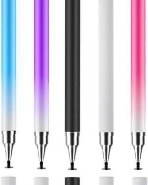 5-Pack Stylus Pens for Touch Screens – 2-in-1 High Precision Capacitive Pens, Compatible with iPad, iPhone, Android Tablets & All Universal Devices