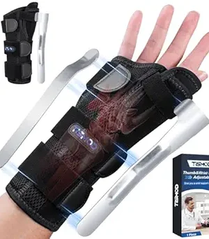 Adjustable Carpal Tunnel Wrist Brace with Thumb Support – Right or Left Hand, Thumb Spica Splint for Arthritis, Tendonitis, Sprains, De Quervain’s Tenosynovitis, Pain Relief – Unisex