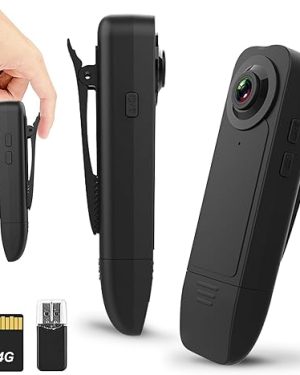 Mini Body Camera with Audio & Video Recording – 1080P Wearable POV Camera with 64GB Storage, Night Vision, and Pocket-Sized Design for Security, Guard Duty, and Travel Recording