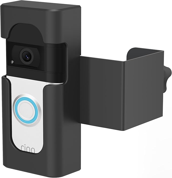 No-Drill Anti-Theft Mount for Ring Battery Doorbell (Pro/Plus/1/2/3/4/Plus/2nd Gen 2020), Sensor-Friendly Bracket for Homes, Apartments, Businesses, and Dorms