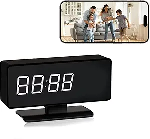 Full HD 4K Hidden Clock Camera – Wireless WiFi & Bluetooth Nanny Cam