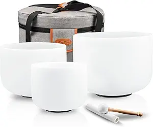 RYAN DVAN 432Hz Crystal Singing Bowl Set – 3-Piece Kit