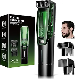 Premium Men's Beard Trimmer & Vacuum Shaver Kit