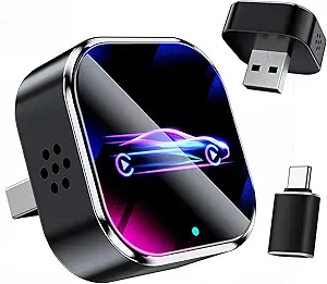 Wireless CarPlay Adapter 2025 for iPhone – Instantly Upgrade Your Wired Apple CarPlay to Wireless! Compatible with Factory-Installed CarPlay Systems, Featuring USB-C & USB-A Connections. Easy Plug-and-Play Setup with Fast, Automatic Reconnection.