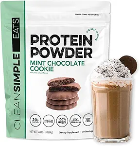 Clean Simple Eats Whey Protein Powder – Mint Chocolate Cookie Flavor