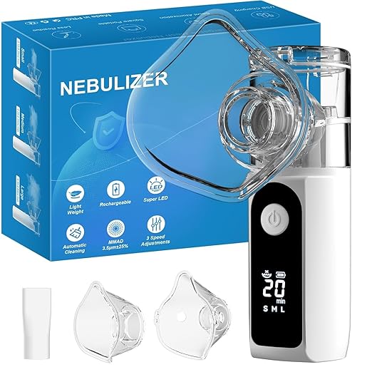 Portable Nebulizer for Adults and Children with Smart LED Display – Features 3 Adjustable Modes, Auto-Cleaning Function, and Compact Handheld Design for Home or Travel Use.
