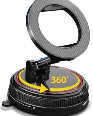 Magnetic 360° Car Phone Holder for Magsafe – Adjustable Suction Mount for iPhone, Android & Smartphones, Perfect Car Accessory & Gift