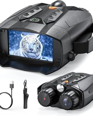 Night Vision Binoculars with 3” HD Display – Rechargeable 7000mAh Battery, Infrared Digital Zoom Goggles for Adults, Capture Photos & Videos, Ideal for Hunting & Camping (Black)