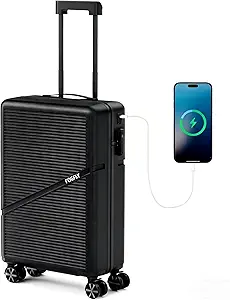 Airline-Approved 20” Hardside Carry-On Luggage with Spinner Wheels