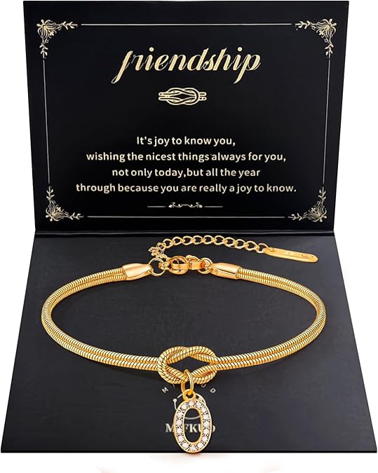 Gold Initial Friendship Bracelet for Women