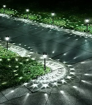 10-Pack Solar Pathway Lights – Super Bright, Waterproof LED Outdoor Landscape Lighting, Dusk-to-Dawn Auto On/Off, Up to 12 Hours of Illumination – Decorative Garden, Patio, Walkway & Yard Lights