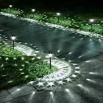 10-Pack Solar Pathway Lights – Super Bright, Waterproof LED Outdoor Landscape Lighting, Dusk-to-Dawn Auto On/Off, Up to 12 Hours of Illumination – Decorative Garden, Patio, Walkway & Yard Lights