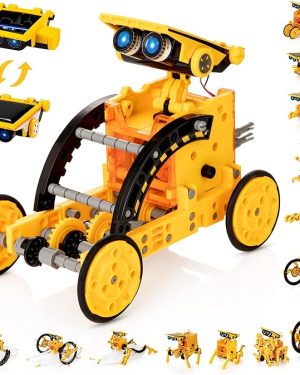 14-in-1 Solar Robot Kit – STEM Building Toys for Kids Ages 8-12. Educational DIY Science & Engineering Set Powered by Solar Energy. Fun Robotics Kit and Gift Idea for Boys and Girls (Ages 8-12)